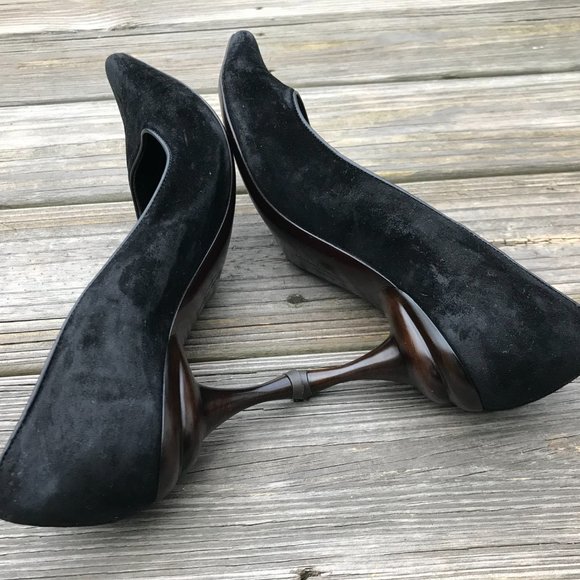 Salvatore Ferragamo Women Heels Suede Point Toe Pu - Picture 8 of 12